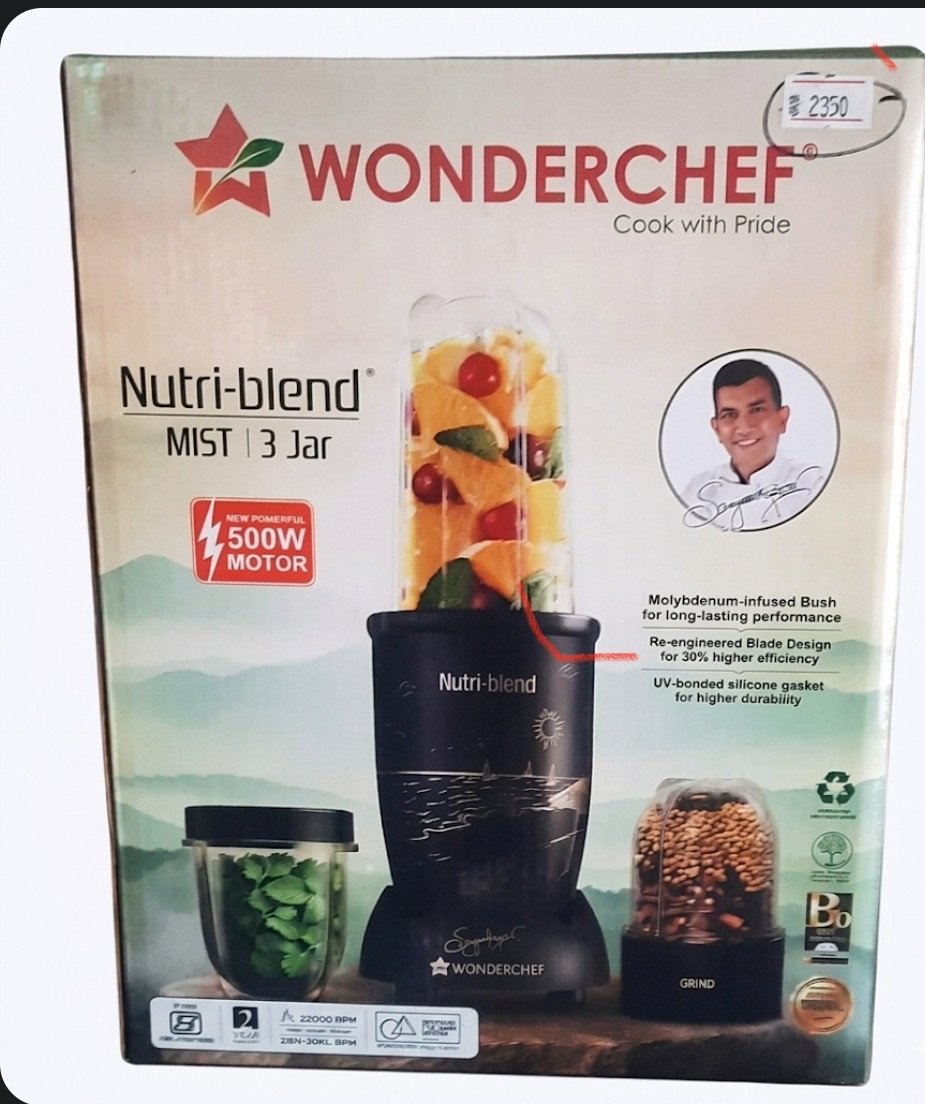 Wonderchef Nutri-blend MIST (3 Jar Set)