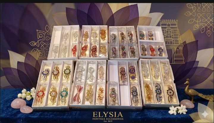 ELYSIA HERITAGE ACCESSORIES "Temple Bloom" Collection