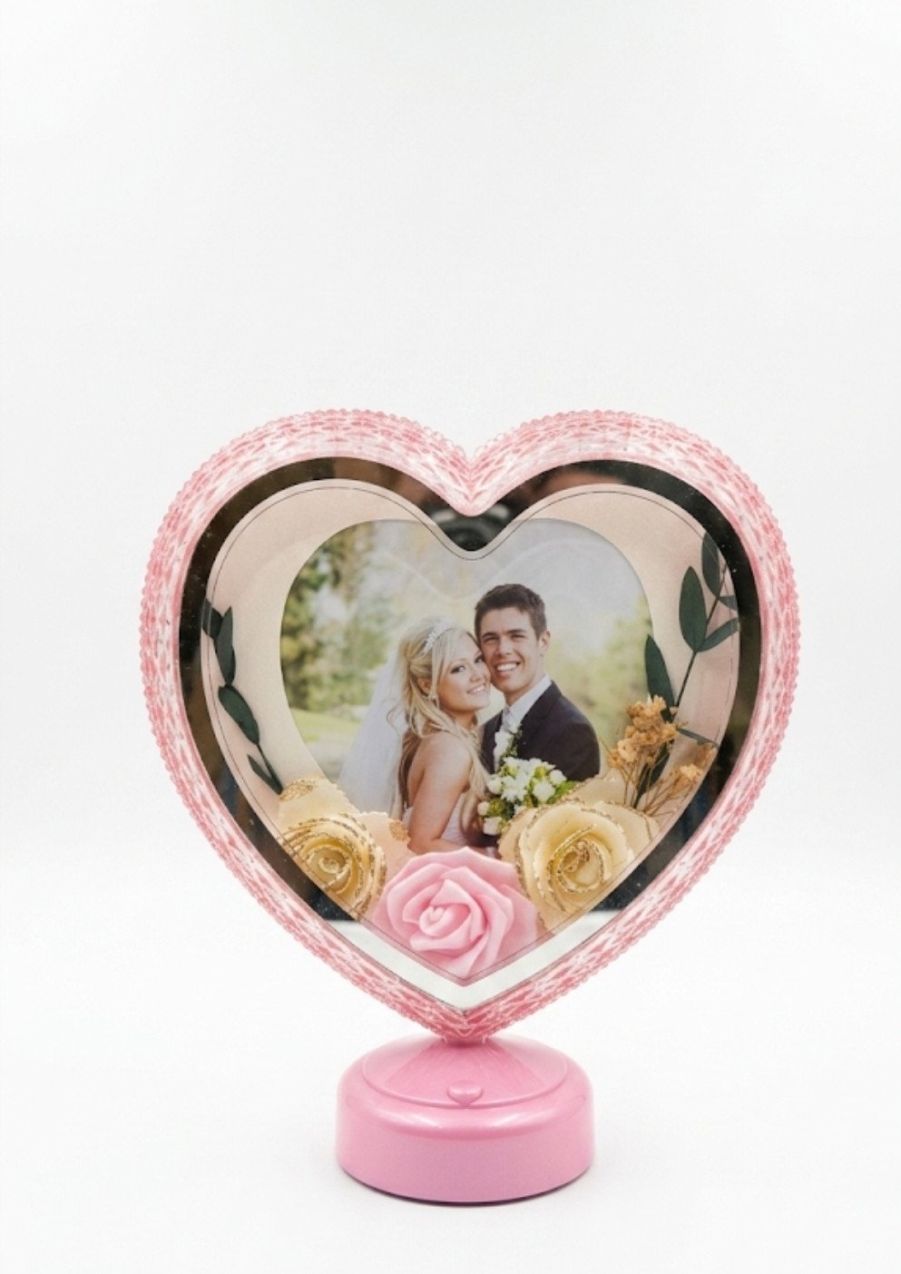 Heart-Shaped Rotating Photo Frame