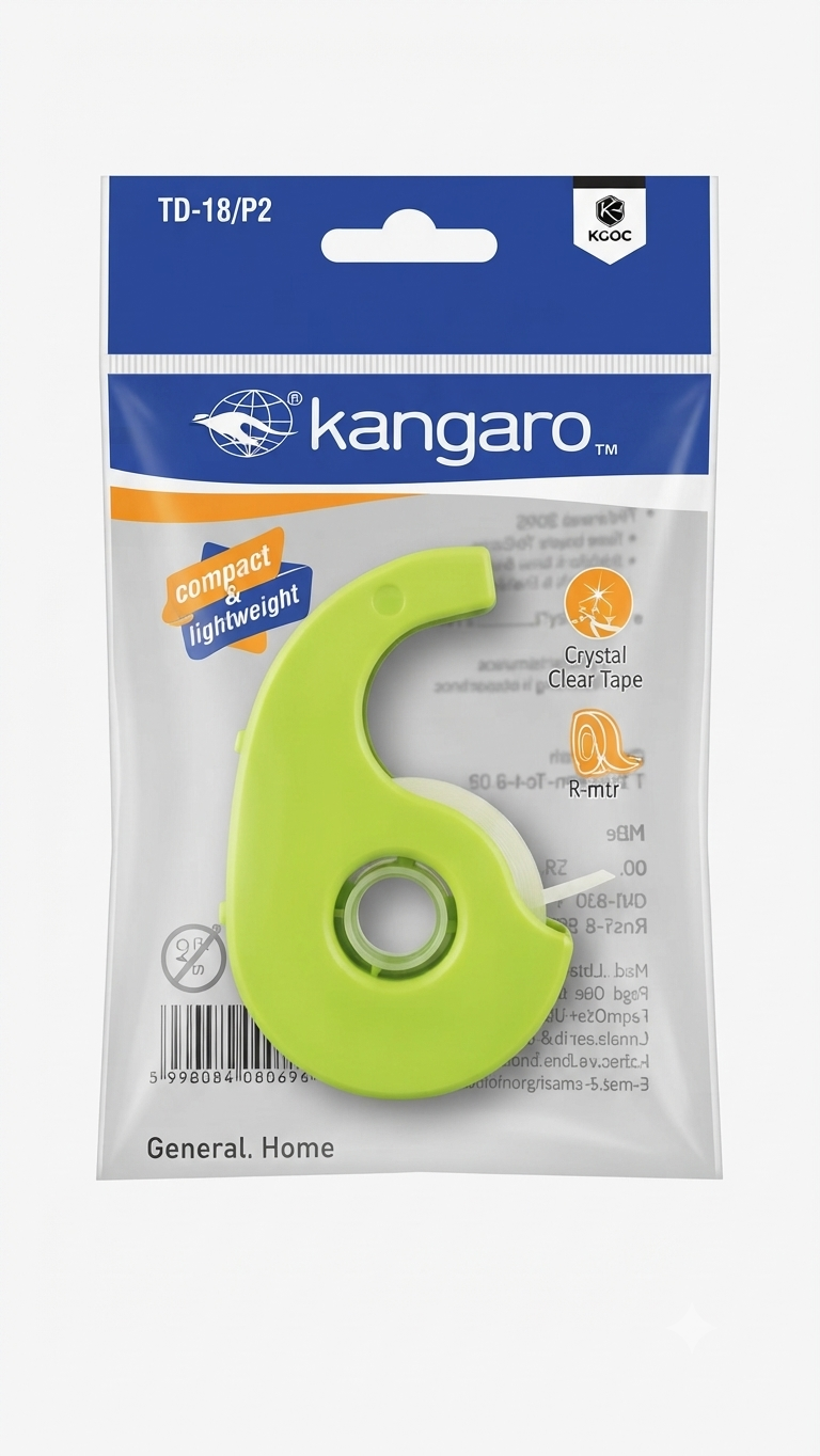 Kangaro TD-18/P2 Compact & Lightweight Mini Tape Dispenser