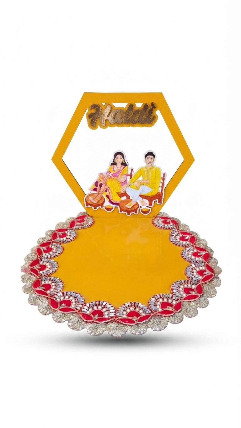 Decorative Haldi Thali Set