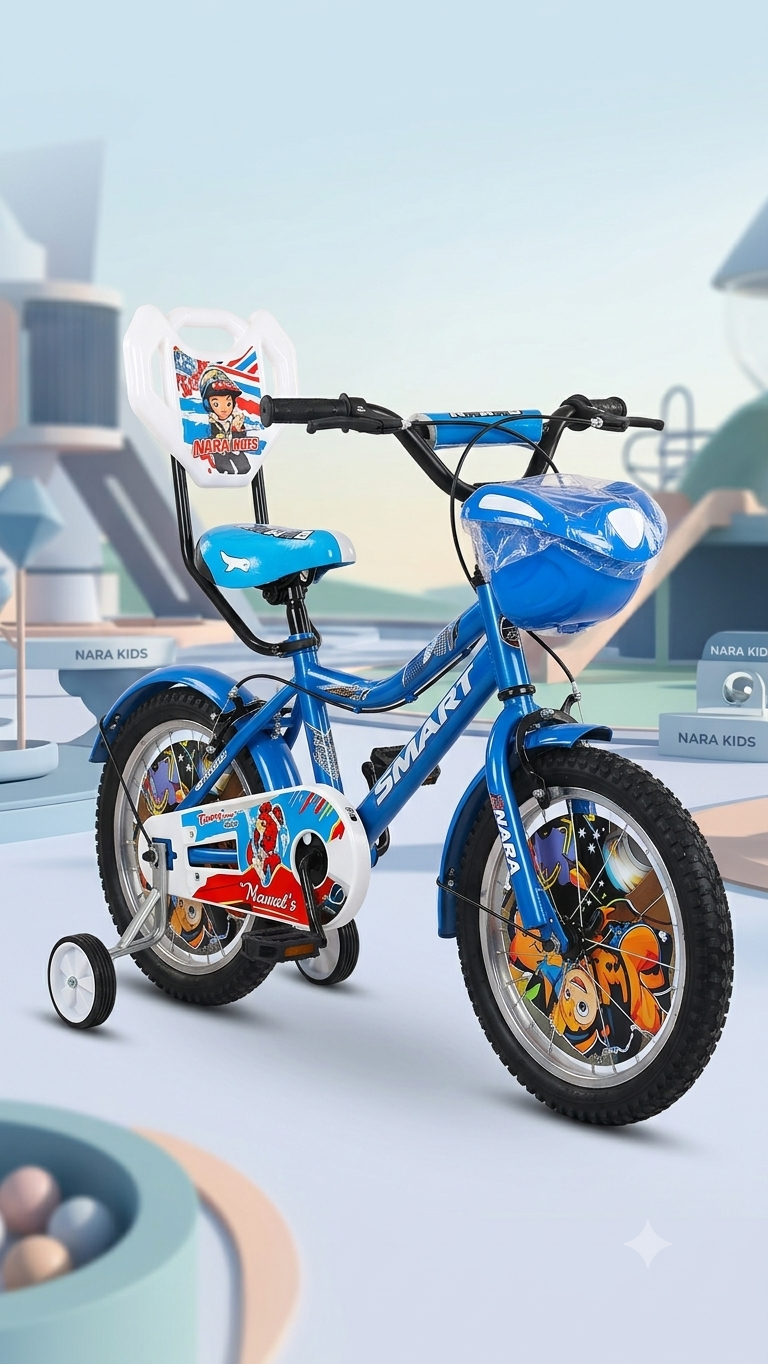 Nawab Smart Kids Bicycle with Front Basket & Backrest