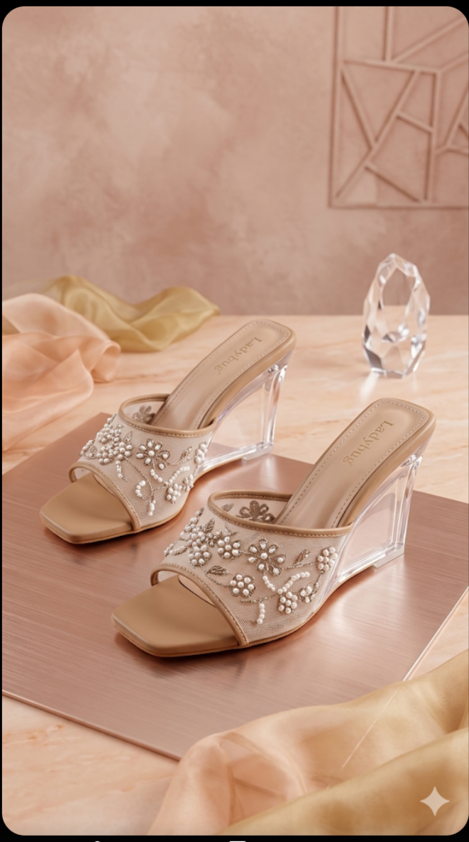 Ladybug "Aura" Embroidered Wedge