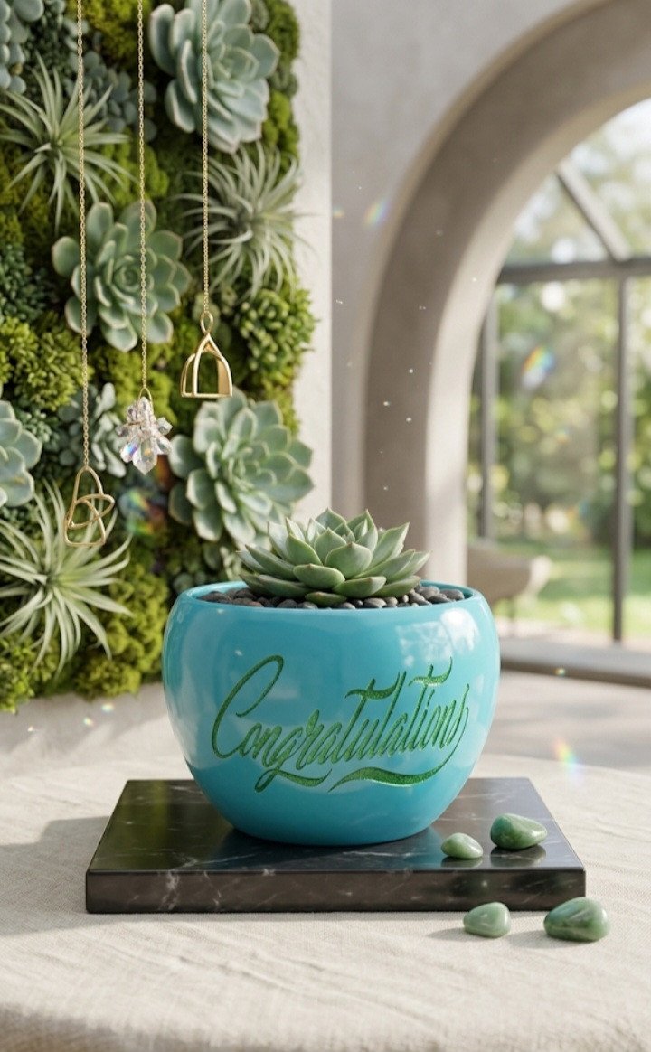 The Cyan Celebration Succulent Planter