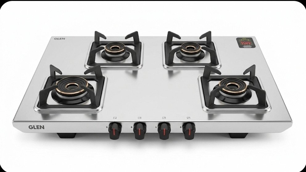 4-burner built-in glass hob by GLEN