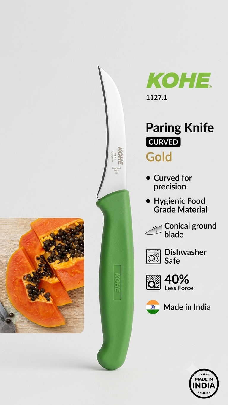 Gold Curved Paring Knife