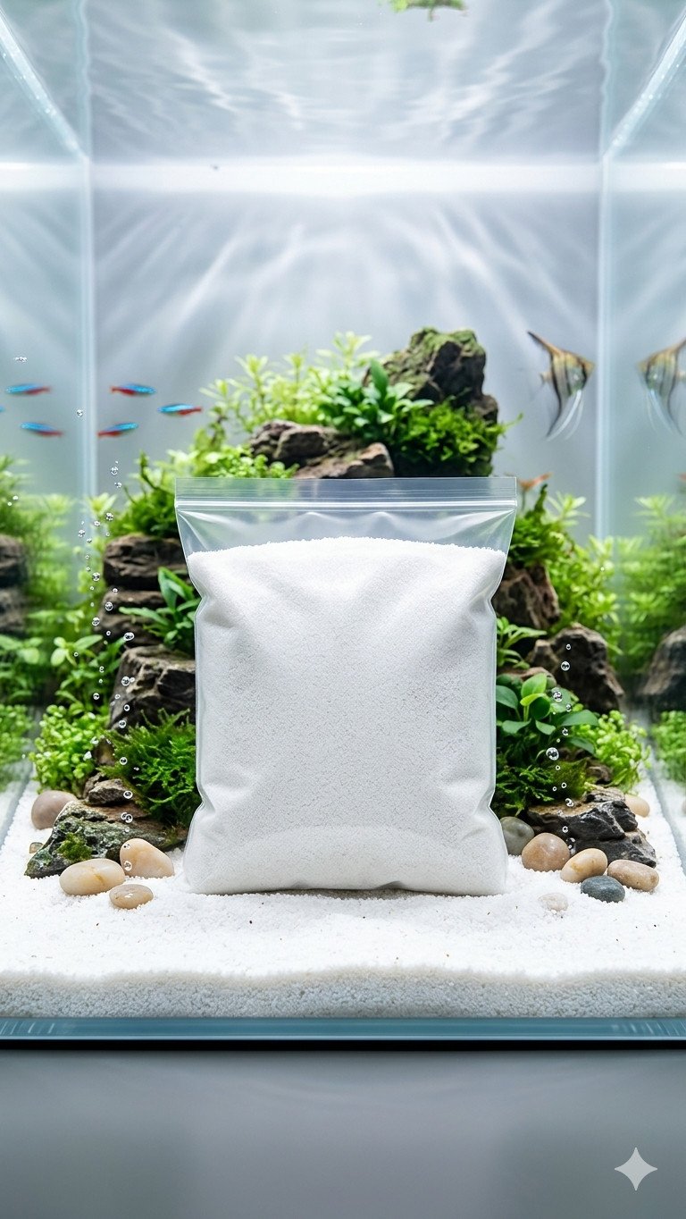 Premium Snow-White Inert Aquarium Quartz Sand