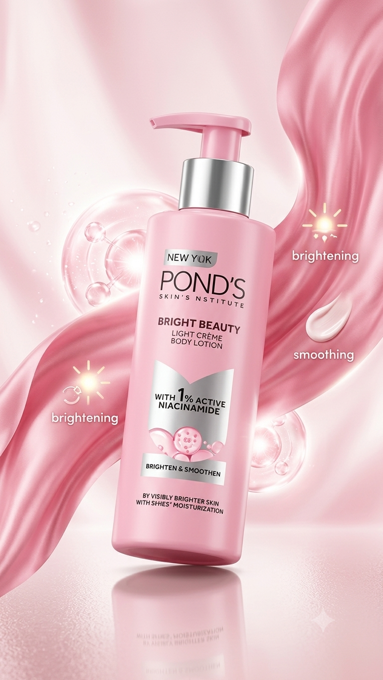 POND'S Bright Beauty Light Crème Body Lotion - 1% Active Niacinamide