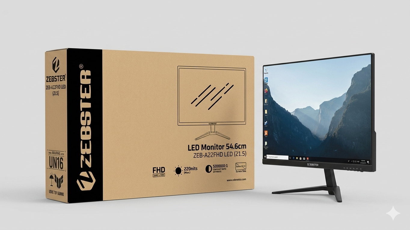 Zebster ZEB-A22FHD LED monitor, which is a 54.6 cm (21.5") LED display