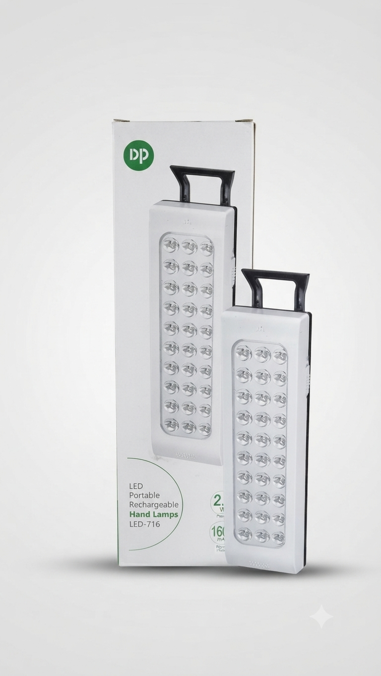DP LED Portable Rechargeable Hand Lamp (Model: LED-716)