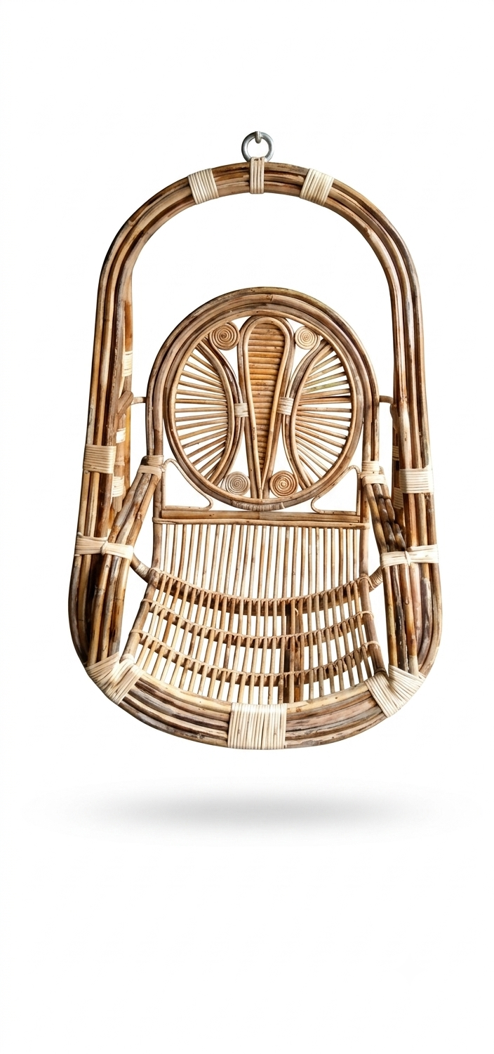 Tear-Drop Arch Rattan Swing Chair