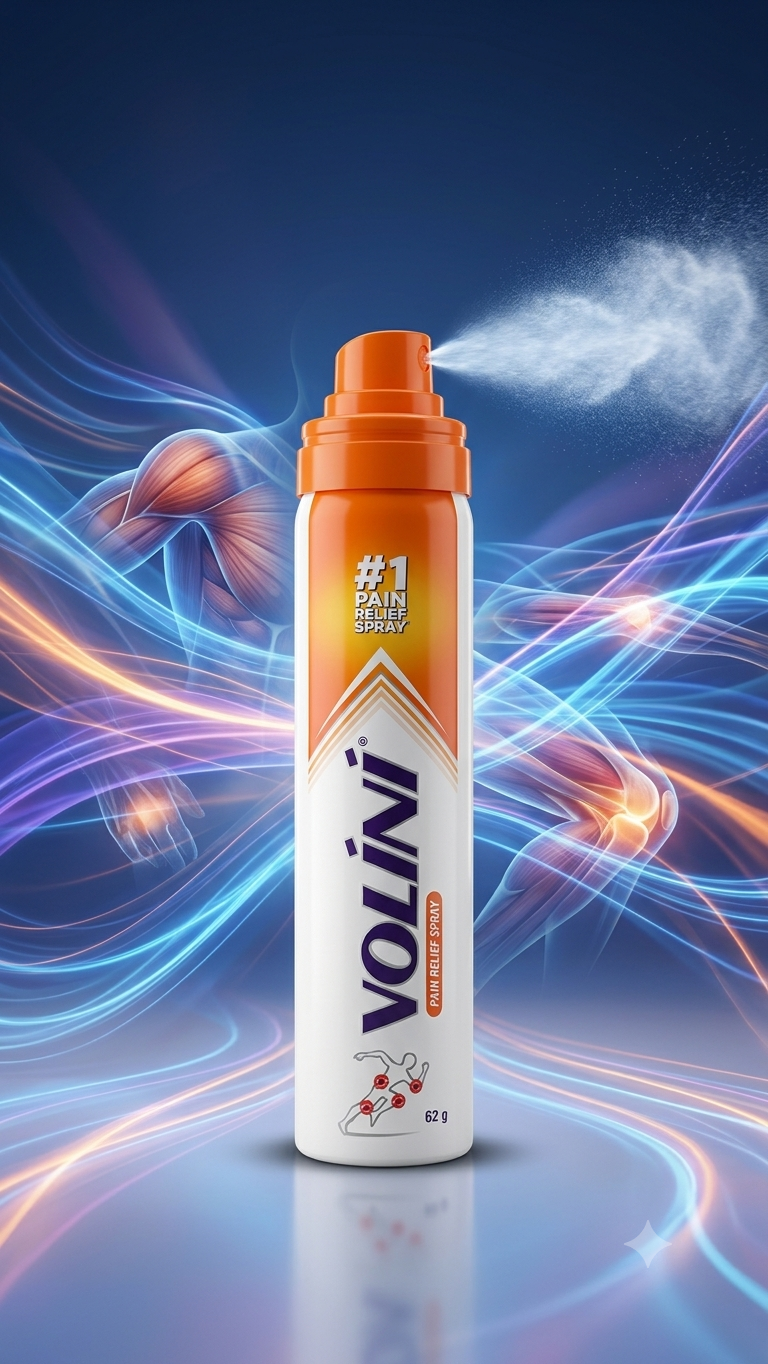 Volini Pain Relief Spray – Fast Acting Formula for Back, Joint & Muscle Pain (62 g)