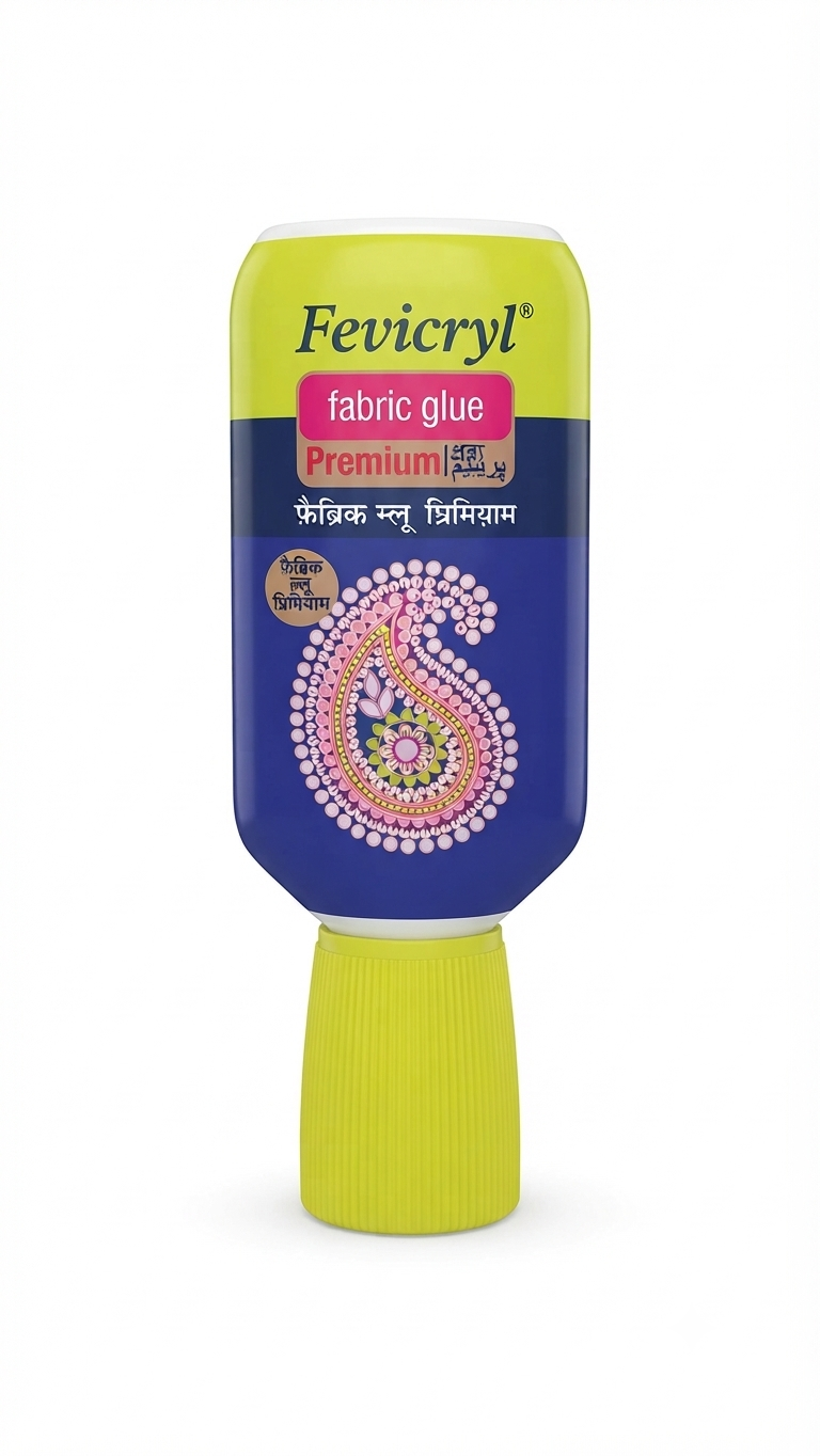 Pidilite Fevicryl Premium Fabric Glue (Blue, Squeeze Tube / Craft Adhesive)