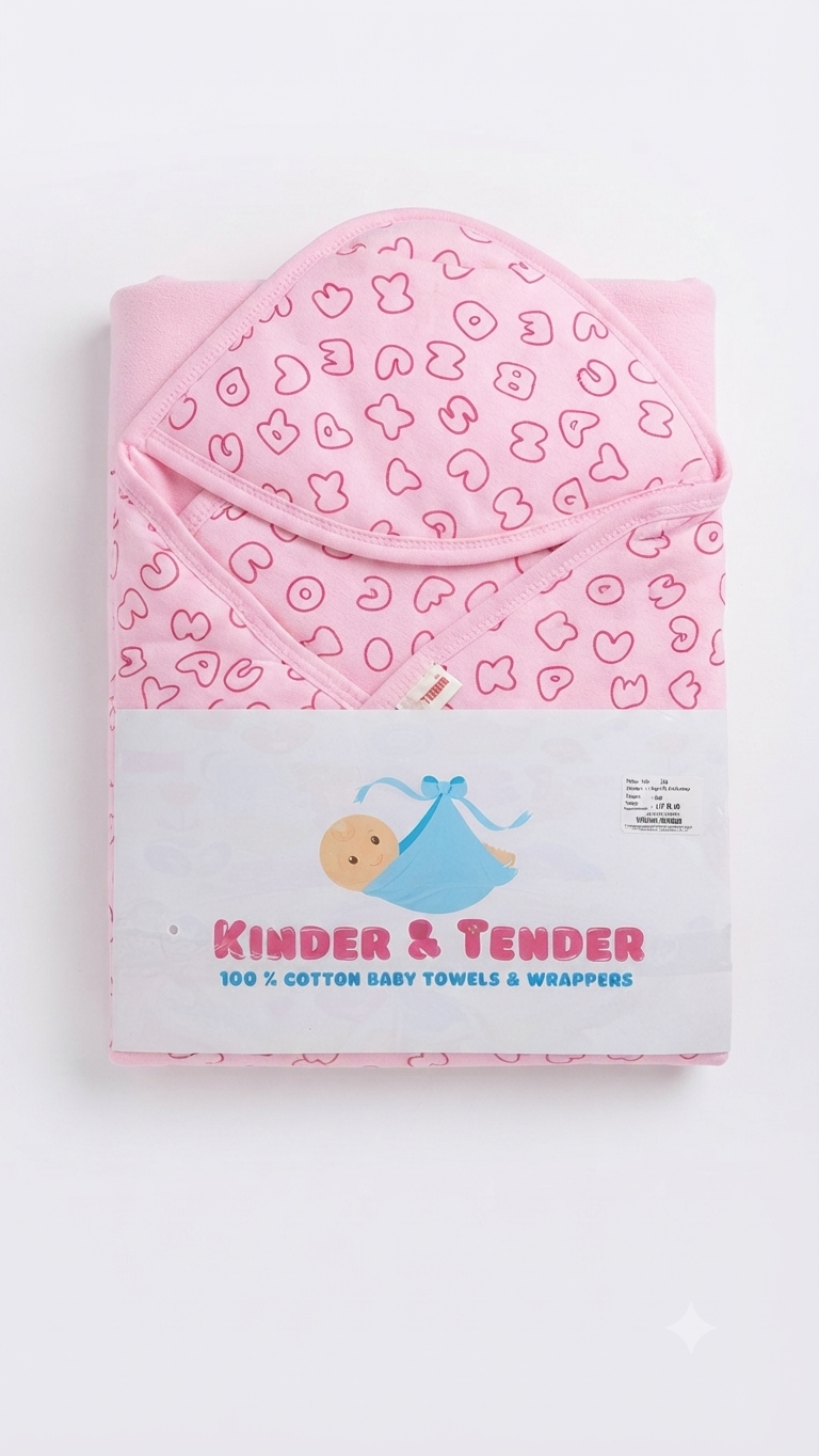 Kinder & Tender 100% Cotton Baby Towels & Wrappers