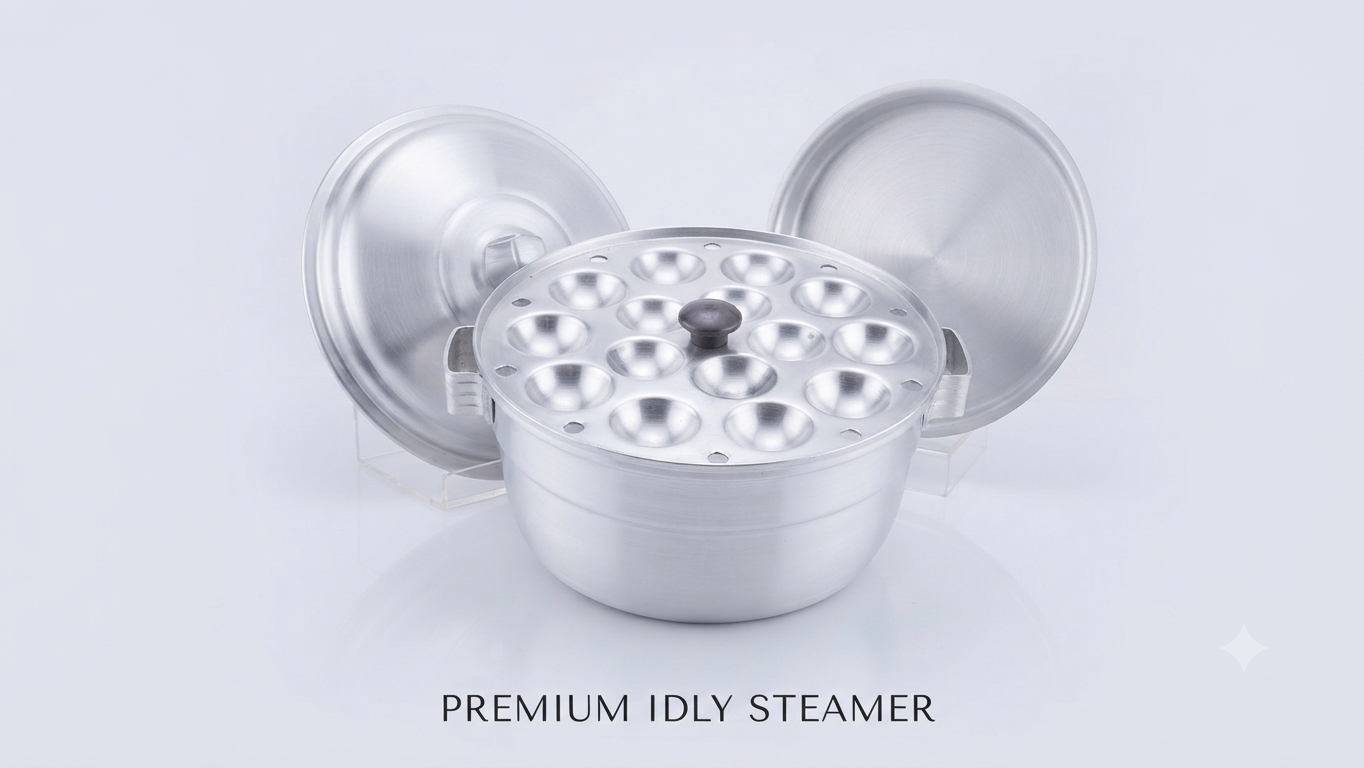 Premium Aluminium Mini Idli Cooker & Steamer