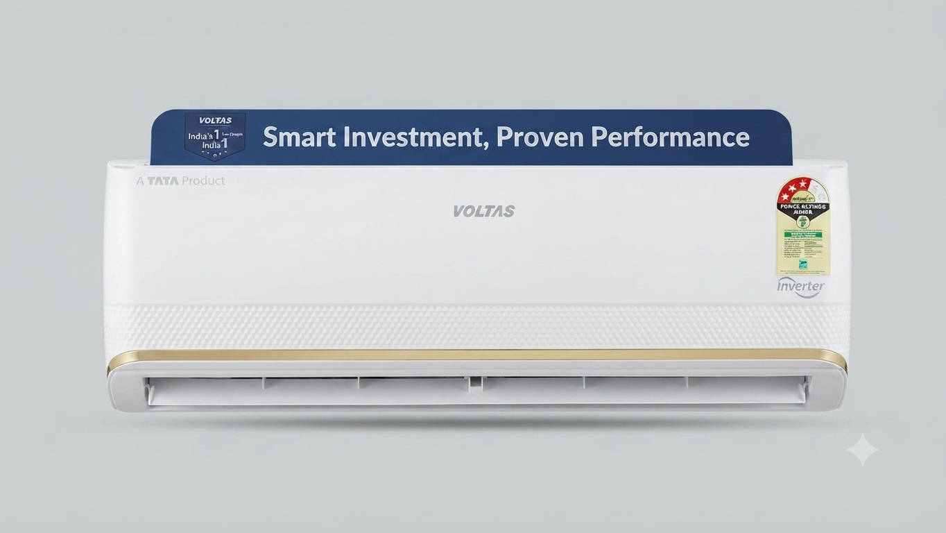 Voltas Vertis Zenith Gold 1.5 Ton 3 Star Inverter Split AC