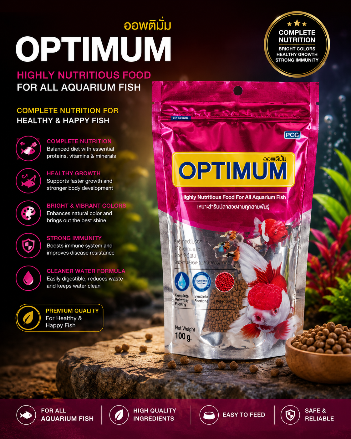 Optimum Premium Aquarium Fish Food